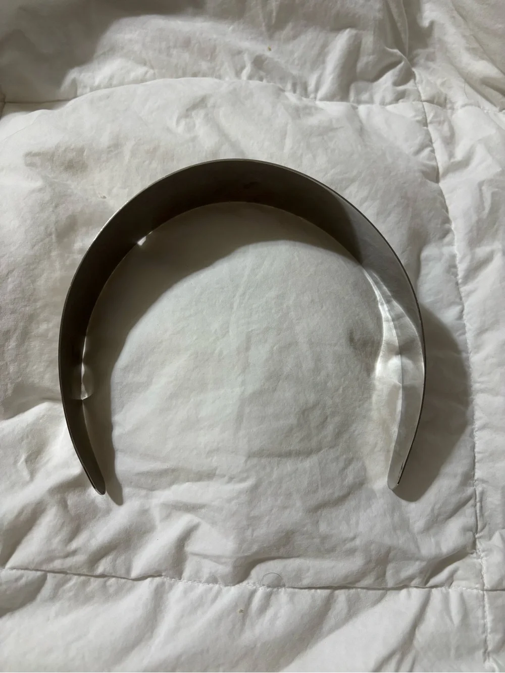 Lelet NY Wide Silver Metal Cuff Headband